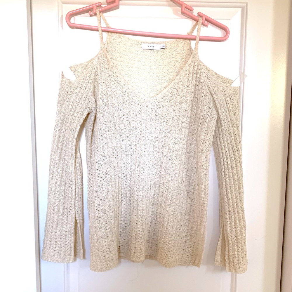 Lush cold Shoulder Cardigan Sweater “Size M”